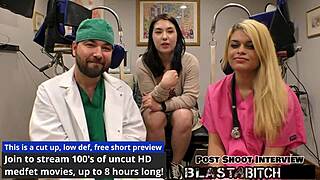 mina moon bends over in hospital gets face fucked and pussy creampied pov