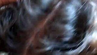 milf sucks ripped-clothes cock then humps wildly