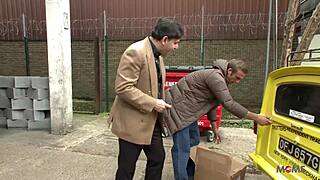 Blonde Milf Stacey Saran Sizzles in Police Uniform During Intense Office Threesome with Big Cocks 