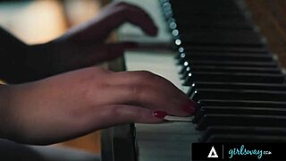 Chanel Camryn and Scarlett Alexis Passionately Fuck on Piano