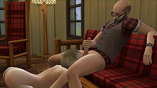 i offered dad my pussy on his birthday he was so sad i had to cheer him up