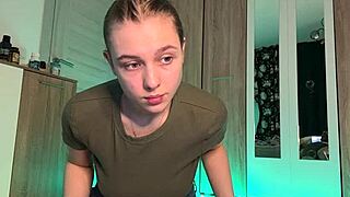 Squirting Teen With Nipple Clamps Orgasms Hard On Shaved Pussy