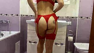 stepbro catches redhead on washing machine fucking her hairy pussy hard 4k