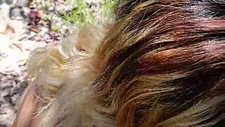 yo check this horny mexican puta flashing tits ass then sucking cock public outdoor style