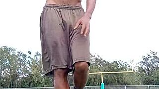 wanna see this cute brunette dorm workout with her fit daddy figure?