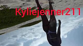 Convincing Beach Brunette Prostitute for Public Anal Gaping