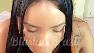 JAPANESE INTERN TRIES LINGERIE AND SITS RAW ON MONSTER COCK - LINA NAKAMURA SEX TAPE!