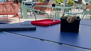 Risky public flashing turns to POV teen sex