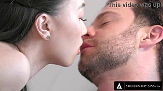 Naughty babysitter Kimmy Kimm creampies then swaps cum with cheating wife