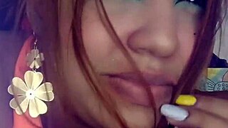 colombiana with big natural tits fucks quietly so spying neighbor won't hear her moans