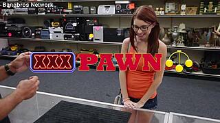Jenny's Big Tits Bounce During Ass Pounding at Pawn Shop