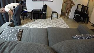 skinny mandy mynxx gags deep on cock pov choking oral sofa session