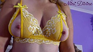 Wife Models New Lingerie Then Begs Hard Fuck Tight Pussy Doggystyle Bed