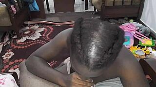 Busty Ebony Stepmom Sloppy Blowjob on Floor Roleplay Mastermeat1