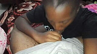 Busty Ebony Stepmom Sloppy Blowjob on Floor Roleplay Mastermeat1