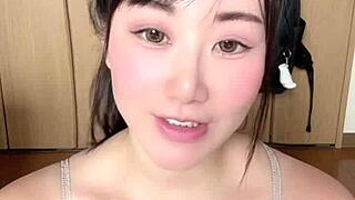 Watch Japanese Stunner Demonstrate Her Big Natural Tits