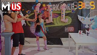 Whitney Wright and Leo Vice FUCK AND play jerkaoke games hard