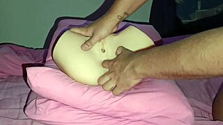 Candy gets deep anal missionary fucked on the bed