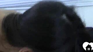 petite teen girlfriend sucks hard cock for cumshot