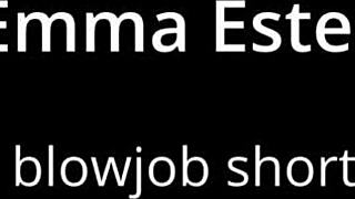 emma ester teases juicy blowjob cumshot in slowmo closeup!