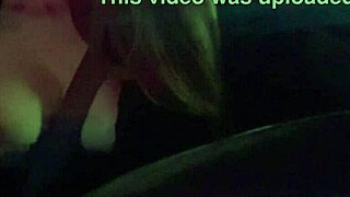 Italian milf Artemisia flashes big horny tits while sexy car driving