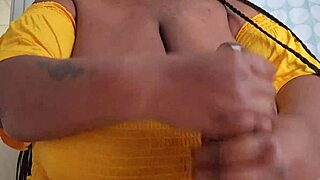 Chubby bbw strokes big black cock dildo for handjob happiness v3