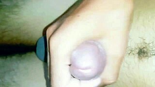 craving cock she fingers herself during insane boner rub