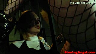 redhead femdom chokes sub with deep fingers to squirt