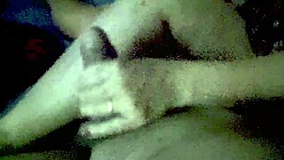 chubby mature housewife strokes her husband's cock lovingly before deep bedroom blowjob