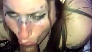 dulce blows deep on stud with huge natural tits