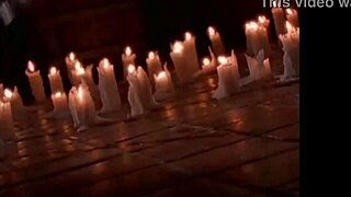 Vanessa Gleason plays with natural tits at church model style