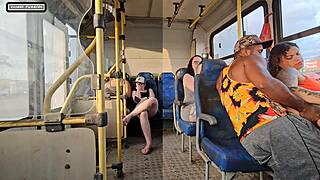 married woman teases stranger on bus then fucks his big cock hard