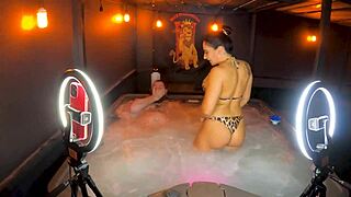 Hot Tub Fuckfest With Sheena Ryder's Big Tits And Ass!