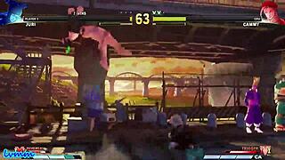 juri han's barefoot skin outshines cammy's sexy legs