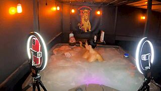 Hot Tub Fuckfest With Sheena Ryder's Big Tits And Ass!