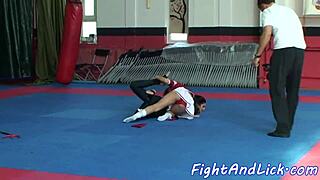 Lesbian Babes in Costumes Lick Ass and Pussy Passionately Dripping