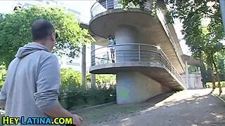 Real latina teen slurps monster cock in heels pov reality