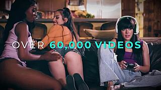 Karla Kush Cheating Orgasms. Georgia Jones Lick Fest Almost Caught Full Girlsway!