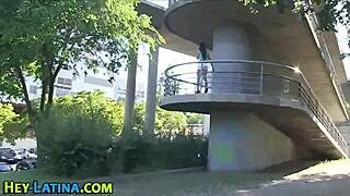 Real latina teen slurps monster cock in heels pov reality