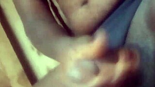 Real African Shemale Strokes Huge Cock Close-Up to Massive Cumshot