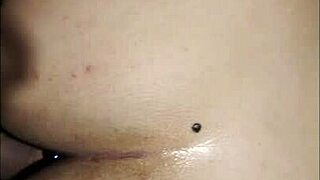 sexy latina with huge tits and small waist plays with anal toy first time in bedroom