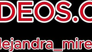 sexy latina with huge tits and small waist plays with anal toy first time in bedroom