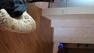 Couple's Hidden Spy Cam Catches Living Room Intimate Moments