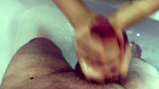 spying on stepson shower turns into mom sucking cock dry