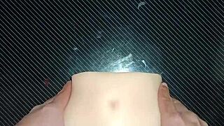 candy's tight ass takes double penetration for double satisfaction close up gaping creampie