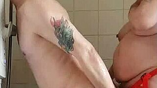 girlfriend kelly pegs mark's ass to mouth kitchen shower closeup