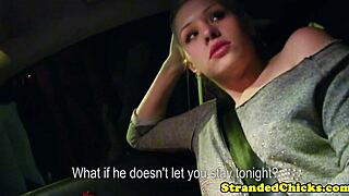 Holy Shit! Hitchhiking Blonde Teen Grabs Driver's Cock in Car Pickup Ride!