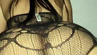 Slutty Filipina Tries First Anal in Fishnets with Huge Cum