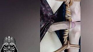 hey check out caressing this huge monster cock on the skinny serbian brunette slave