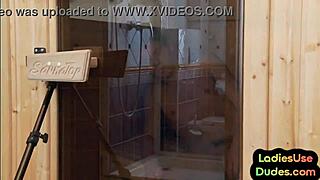 cfnm dom babes command the scene pegging male asshole deep with strapon toys in dirty 3some